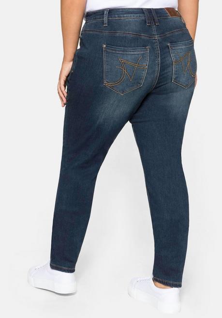 sheego Skinny Power-Stretch-Jeans in 5-Pocket-Form - dark blue Denim sheego Große Rabatte
