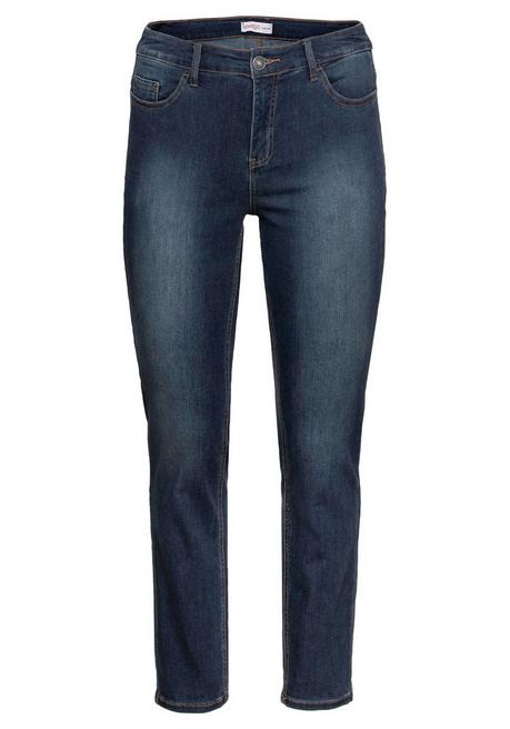 sheego Skinny Power-Stretch-Jeans in 5-Pocket-Form - dark blue Denim sheego Große Rabatte