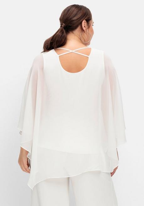 sheego Tunika in 2-in-1-Optik - offwhite sheego Letzte 3 Tage