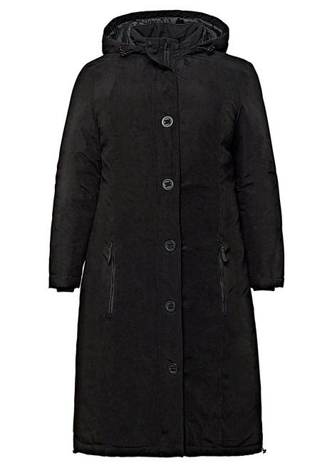 sheego Outdoormantel mit gesteppter Innenseite - schwarz sheego Nur für heute