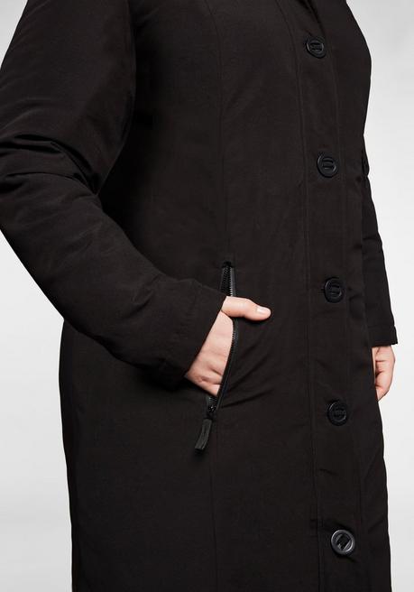 sheego Outdoormantel mit gesteppter Innenseite - schwarz sheego Nur für heute