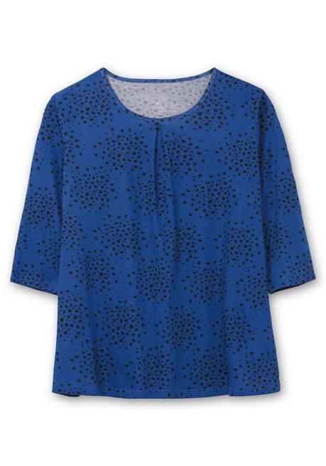 sheego 3/4-Arm-Shirt mit Konfetti-Print - blau gemustert sheego Speichern exportieren