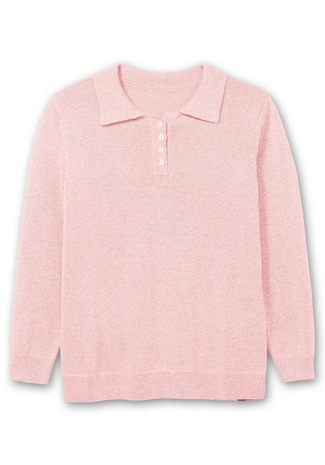 sheego Pullover mit Polokragen, in melierter Optik - rosenquartz sheego Outlet