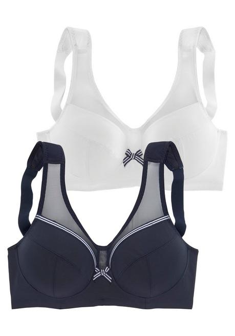 PETITE FLEUR Entlastungs-BH - marine+weiß sheego Verkauf