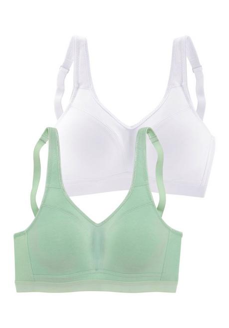 PETITE FLEUR Soft-BH - mint+weiß sheego Sonderangebot