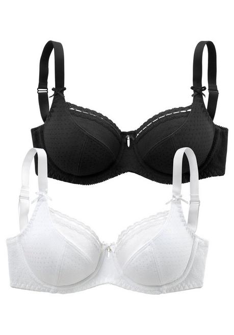 PETITE FLEUR Bügel-BH - weiß+schwarz sheego Rabatt