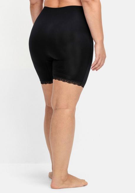 sheego Shaping-Formpants mit hoher Taille und Spitzensaum - schwarz sheego Exklusivangebot