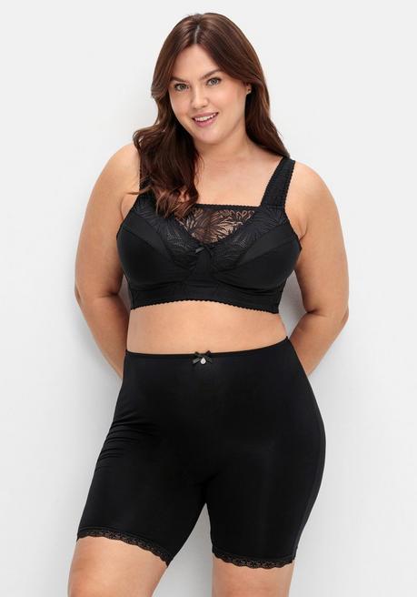 sheego Shaping-Formpants mit hoher Taille und Spitzensaum - schwarz sheego Exklusivangebot