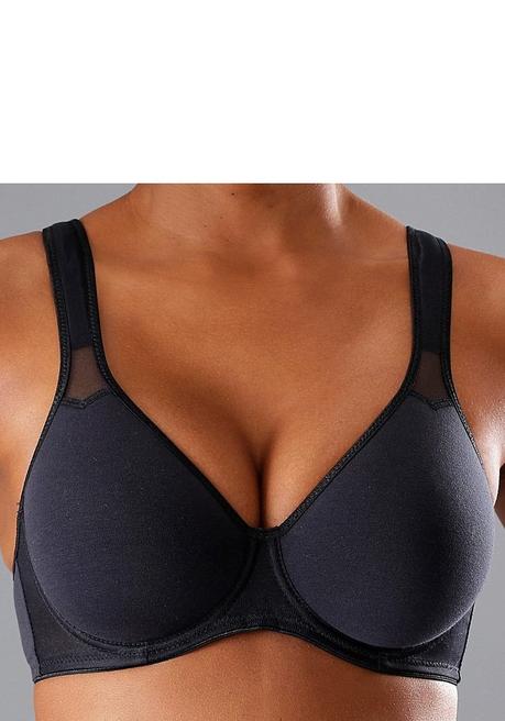PETITE FLEUR T-Shirt-BH - weiß+schwarz sheego Saisonschlussverkauf