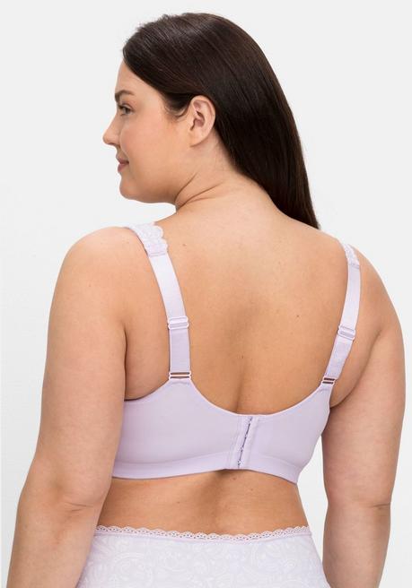 sheego BH ohne Bügel aus dekorativer Vollspitze - lavendel sheego Wochenangebot