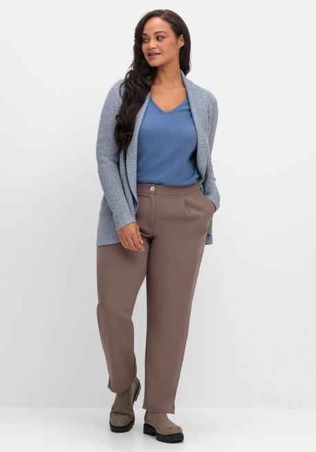 sheego Verschlusslose Strickjacke mit Schalkragen - rauchblau sheego Neueste Stile