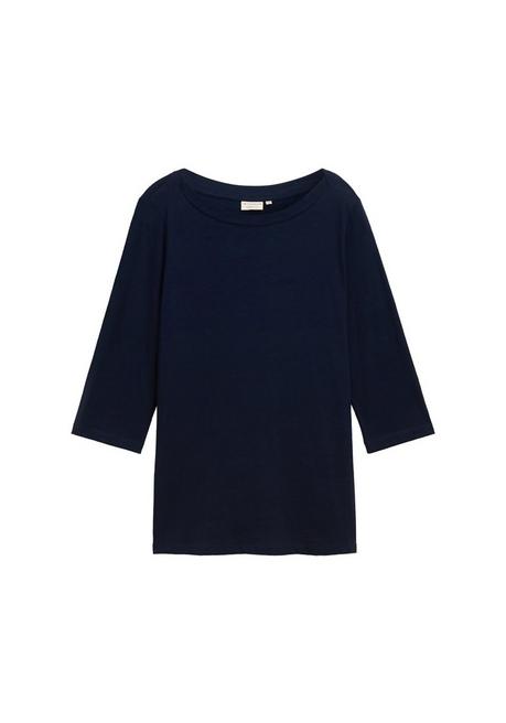 TOM TAILOR Plus 3/4-Arm-Shirt mit U-Boot-Ausschnitt - marine sheego Bis zu 65% Rabatt