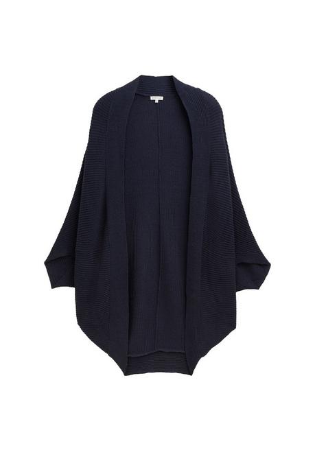 TOM TAILOR Plus Verschlussloses Strickcape in Zipfelform - marine sheego Nur für heute