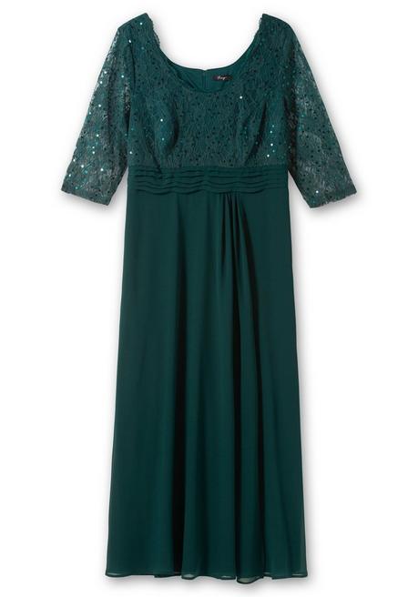 sheego Abendkleid mit floraler Spitze - tiefgrün sheego Discount Store für neue Produkte