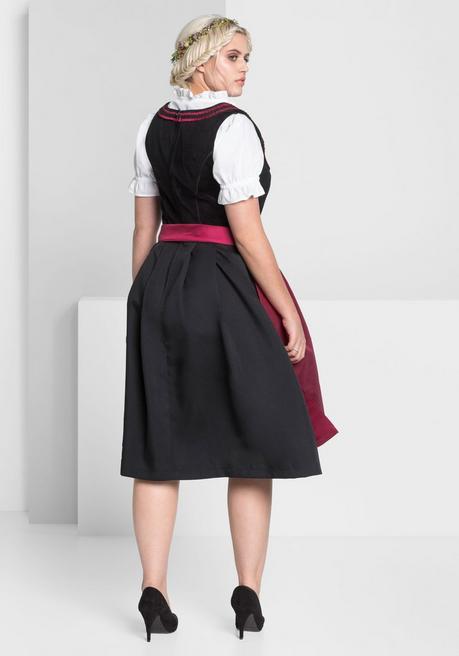 sheego Dirndl mit Schürze und Bluse 3tlg. - schwarz-rot sheego Fabrikladen