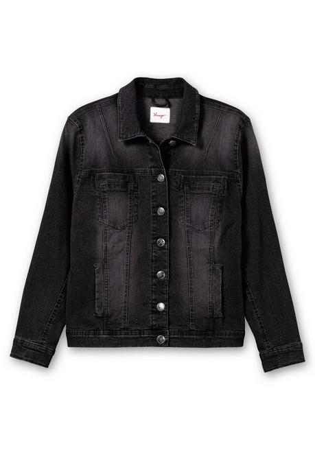 sheego Jeansjacke in leicht taillierter und verkürzter Form - black used Denim sheego Begrenzt auf 3 Tage