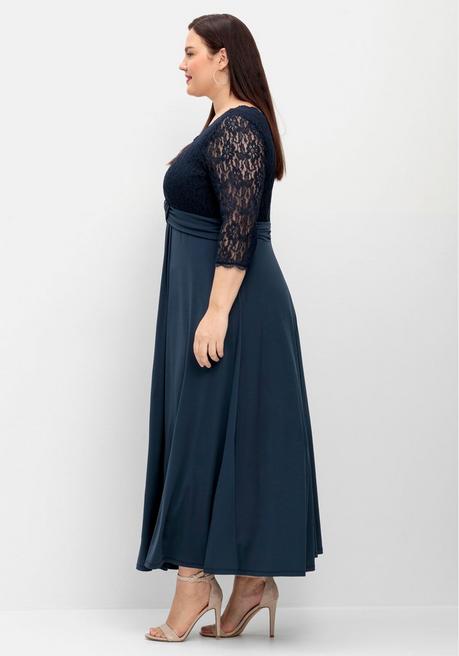 sheego Abendkleid mit Oberteil aus floraler Spitze - nachtblau sheego Black Friday Preise