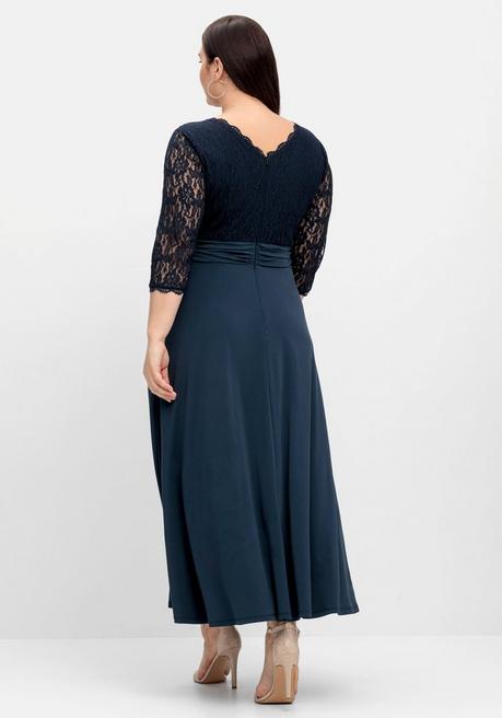 sheego Abendkleid mit Oberteil aus floraler Spitze - nachtblau sheego Black Friday Preise
