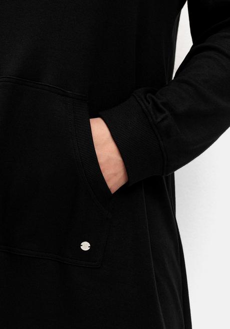 sheego Jerseykleid mit Kängurutasche, in leichter A-Linie - schwarz sheego 50% Rabatt für begrenzte Zeit