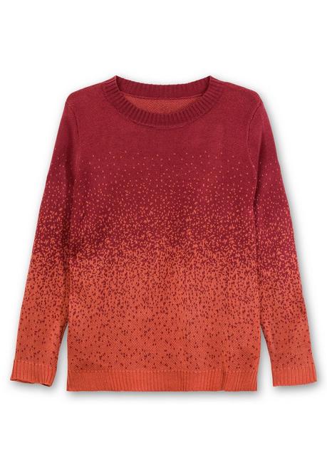 sheego Pullover im Jacquardstrick, mit Farbverlauf - rot gemustert sheego Outlet