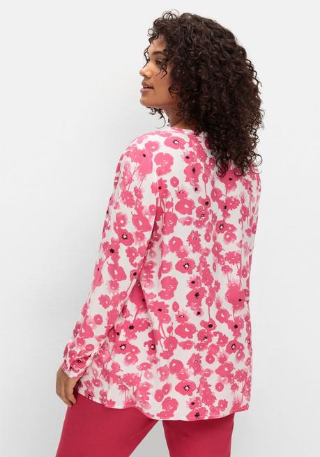 sheego Tunika mit floralem Alloverprint - magenta gemustert sheego Meist gekauft