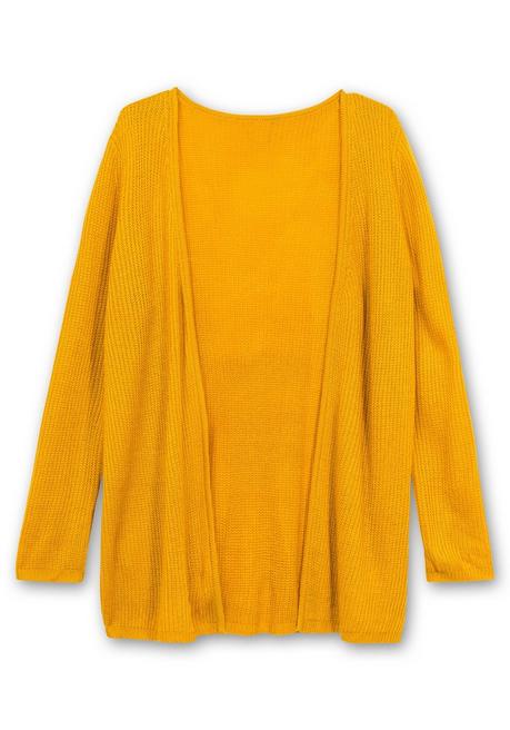 sheego Longstrickjacke in verschlussloser Form, in Rippstrick - ocker sheego Black Friday