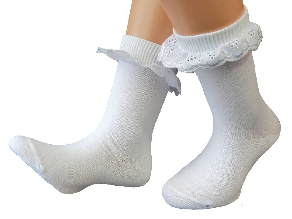 Shimasocks Babysöckchen weiß mit Rüsche