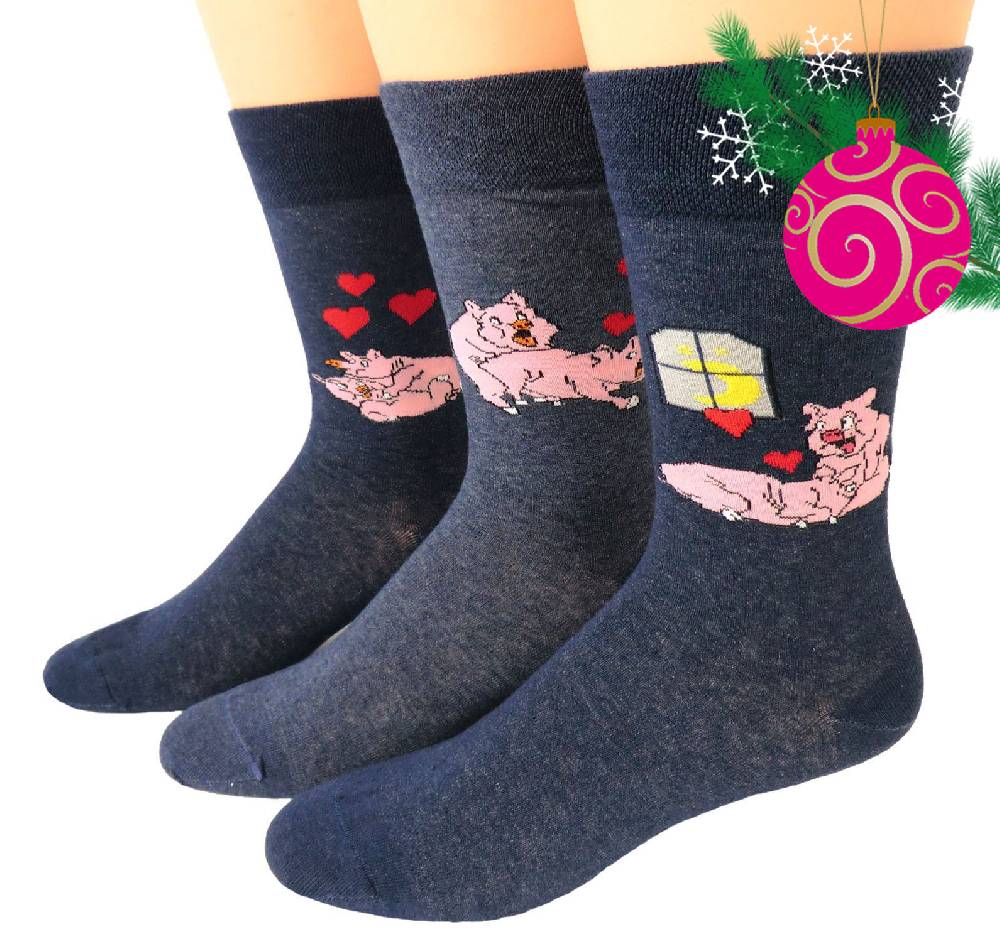 Shimasocks Herren Motiv Socken Schweinchen Kostenloser Versand