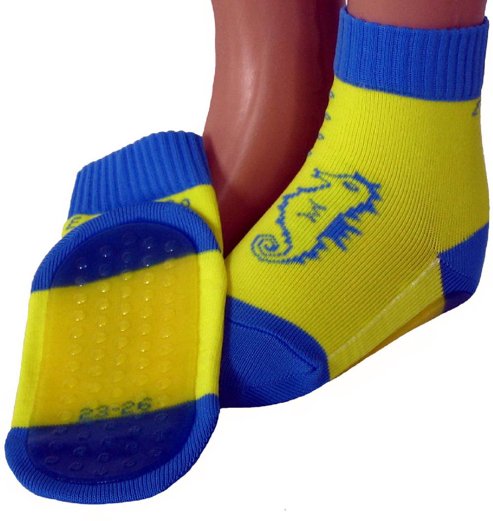 Shimasocks Kids Beach & Strand Socken - WattwanderSocken für Kinder mit Seepferdchen Motiv