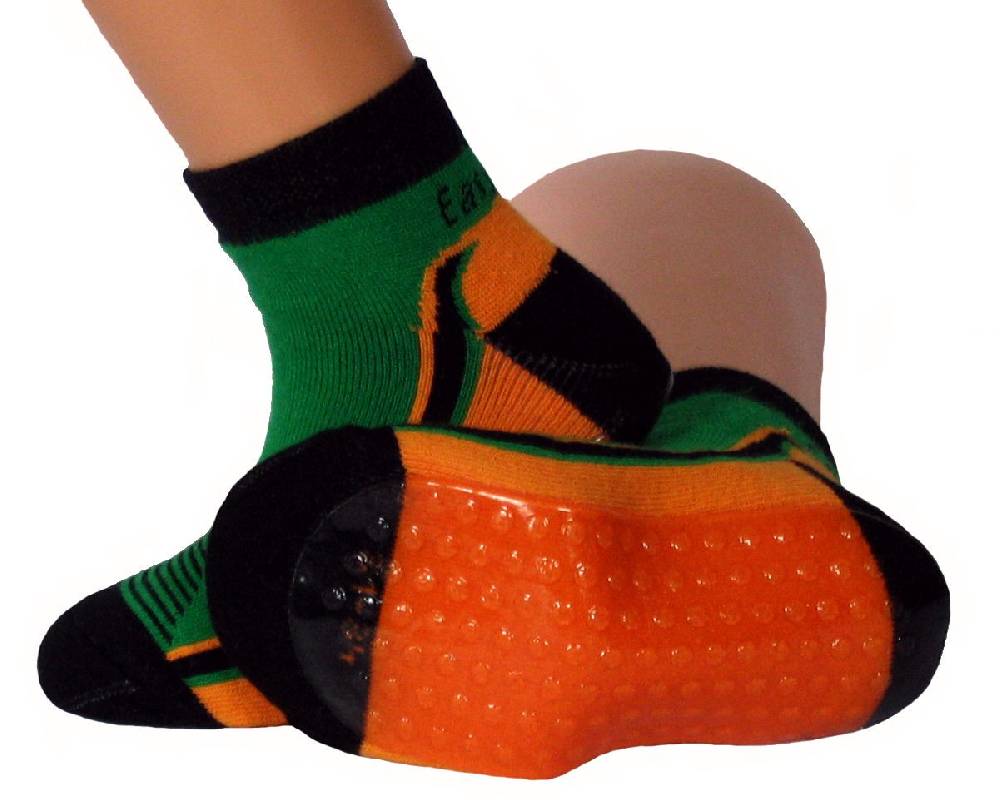 Shimasocks Kinder Damen Beach Socken Wattwandersocken grün/orange