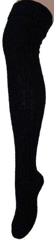 Shimasocks Damen Overknees 3:1 Rippe schwarz Neueste Stile