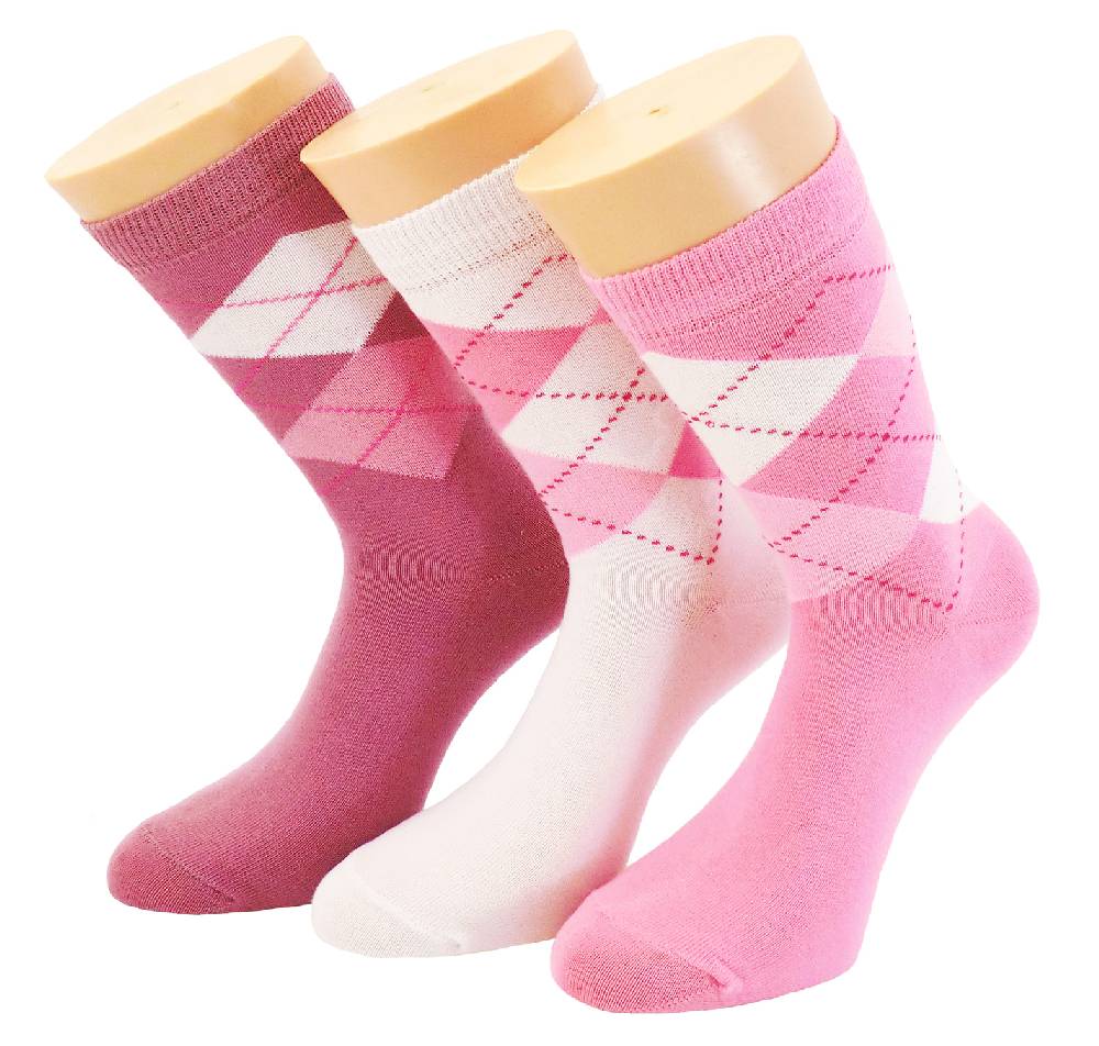 Shimasocks Damen Socken Argyle Design 3er Pack Sonderangebote