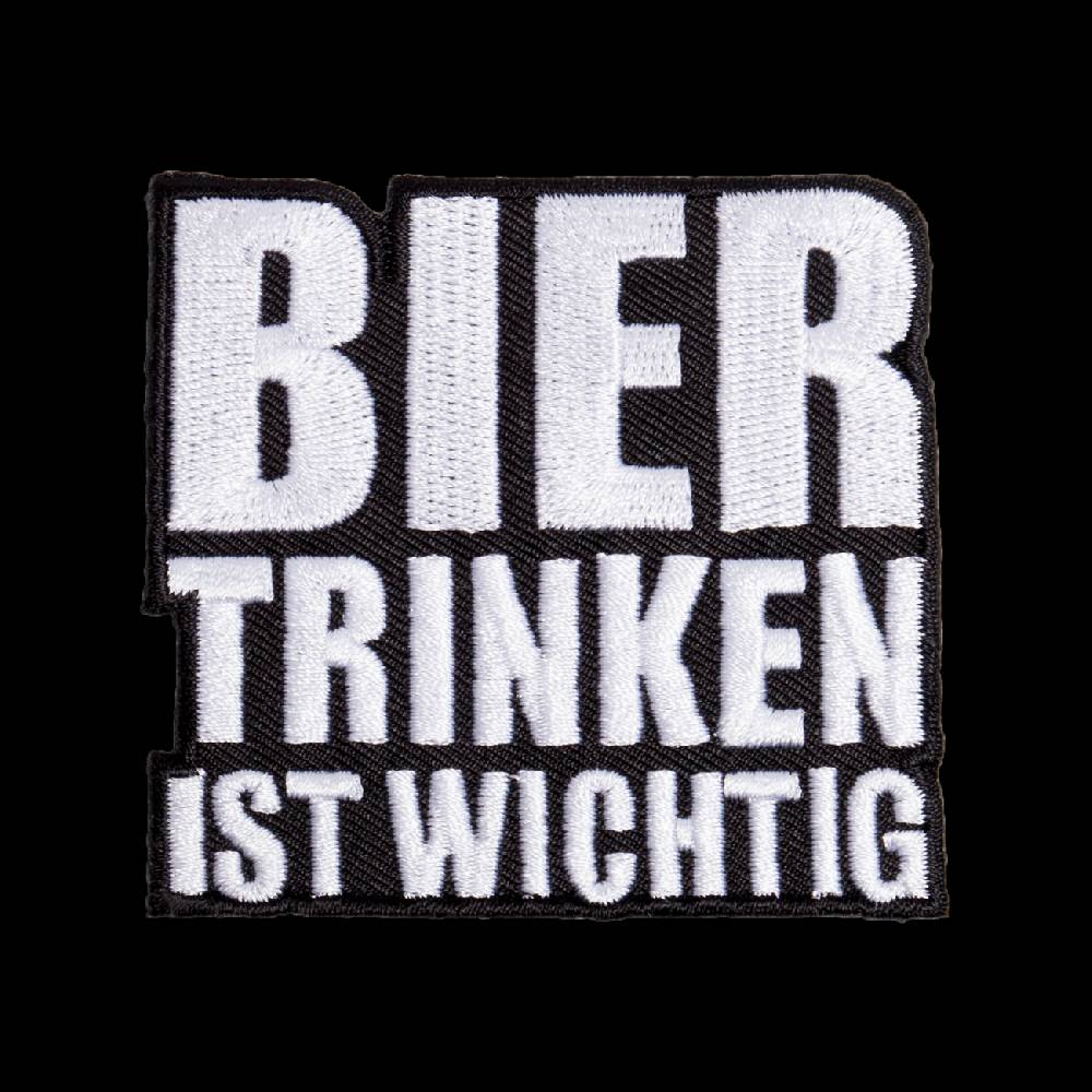 Spass Kostet Bügel Aufnäher Bier trinken ist wichtig ! Tiefpreis