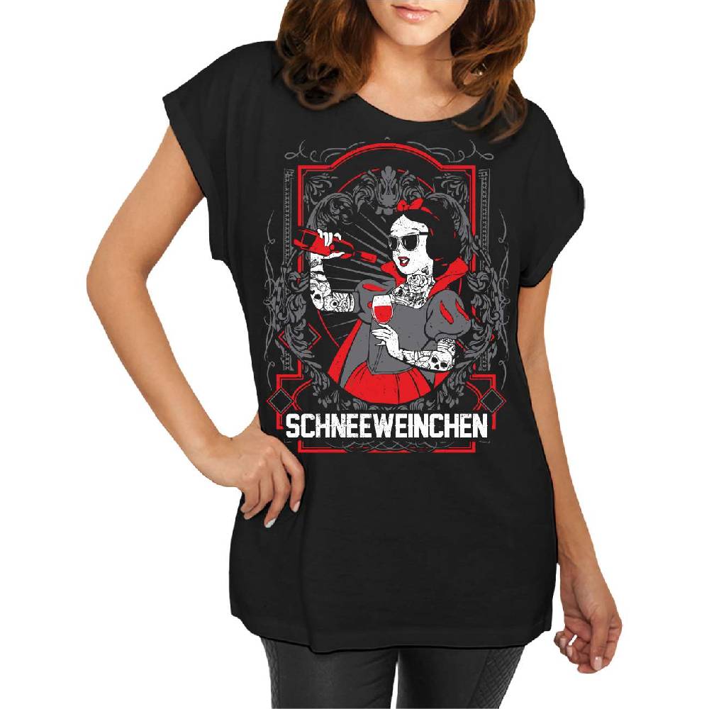 Spass Kostet Longshirt Damen weit geschnitten Schneeweinchen 50% Rabatt mit kostenlosem Versand