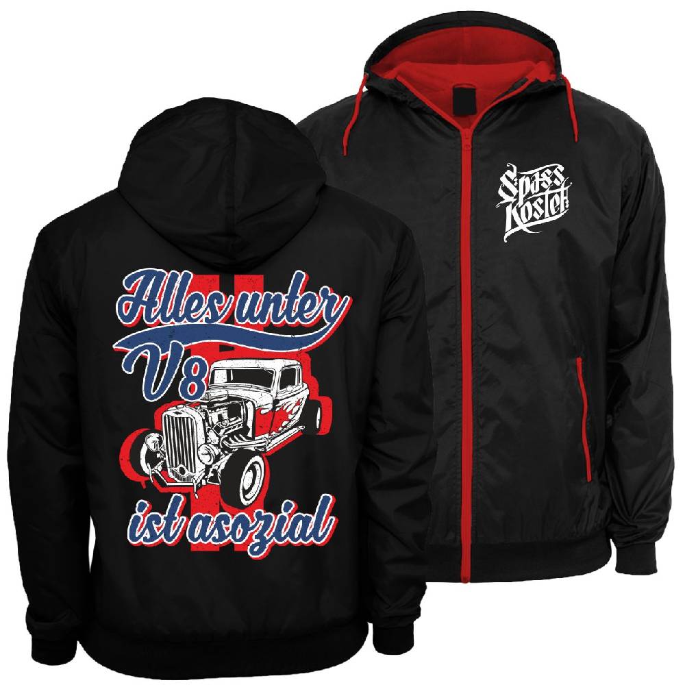 Spass Kostet Männer Windbreaker Regenjacke Alles unter V8 ist asozial Meist gekauft