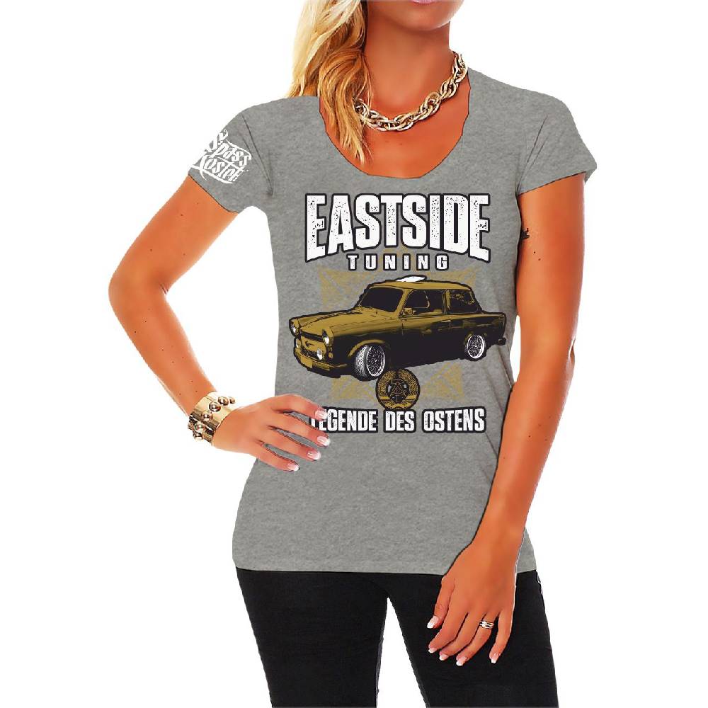 Spass Kostet Frauen T-Shirt DDR Eastside Tuning Legende des Ostens Exklusive Angebote