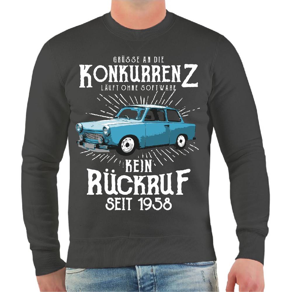 Spass Kostet Männer Sweatshirt DDR Grüße an die Konkurrenz KEIN RÜCKRUF Sonderangebot der Fabrik