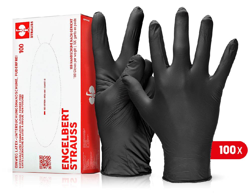 Strauss Einweg Latex-Untersuchungshandschuhe, puderfrei Kostenloser Versand