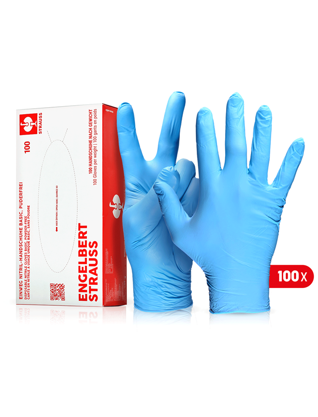 Strauss Einweg Nitril-Handschuhe Basic, puderfrei Letzte 3 Tage