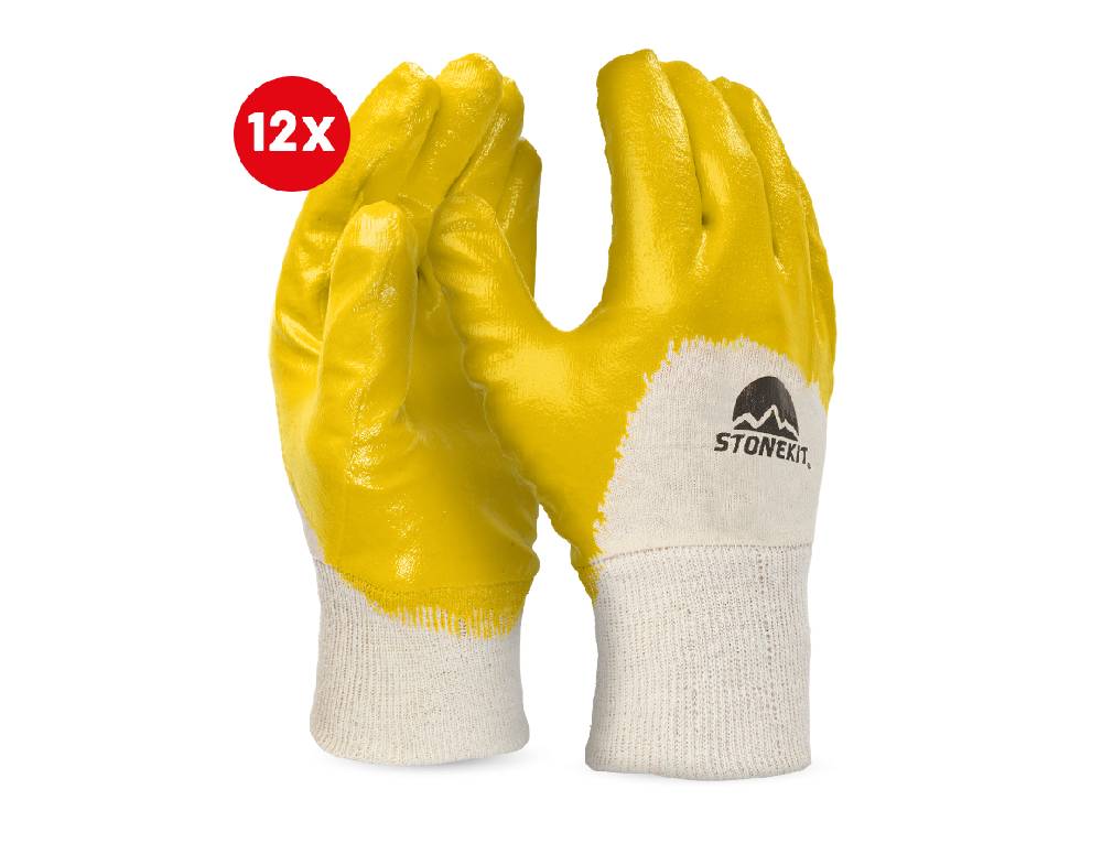 Strauss Nitril-Handschuhe Basic, teilbeschichtet,12er Pack 50% Rabatt mit kostenlosem Versand