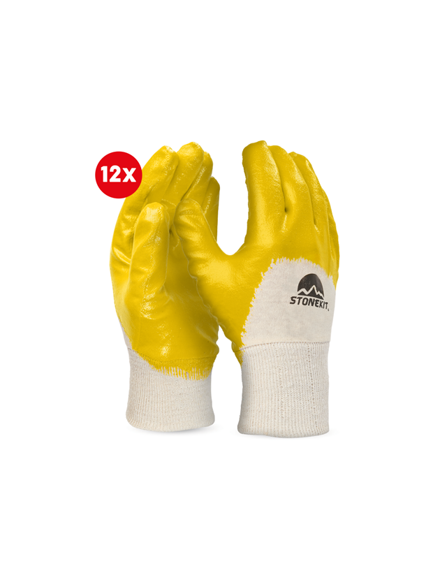 Strauss Nitril-Handschuhe Basic, teilbeschichtet,12er Pack 50% Rabatt mit kostenlosem Versand