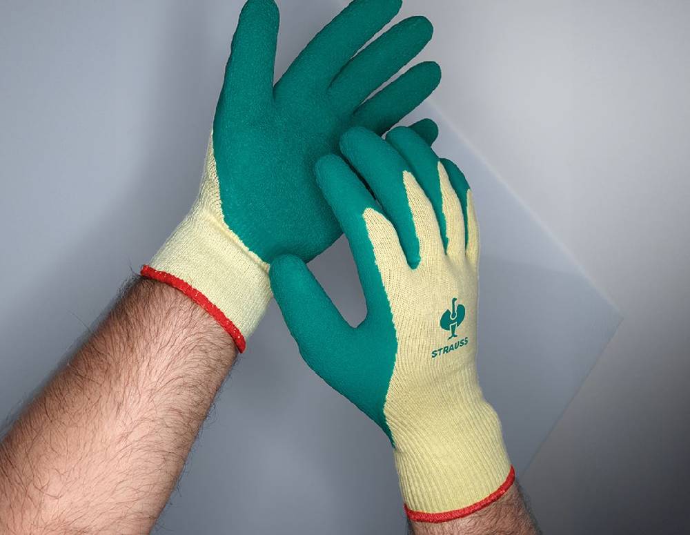 Strauss Latex-Strickhandschuhe Super Grip Outlet