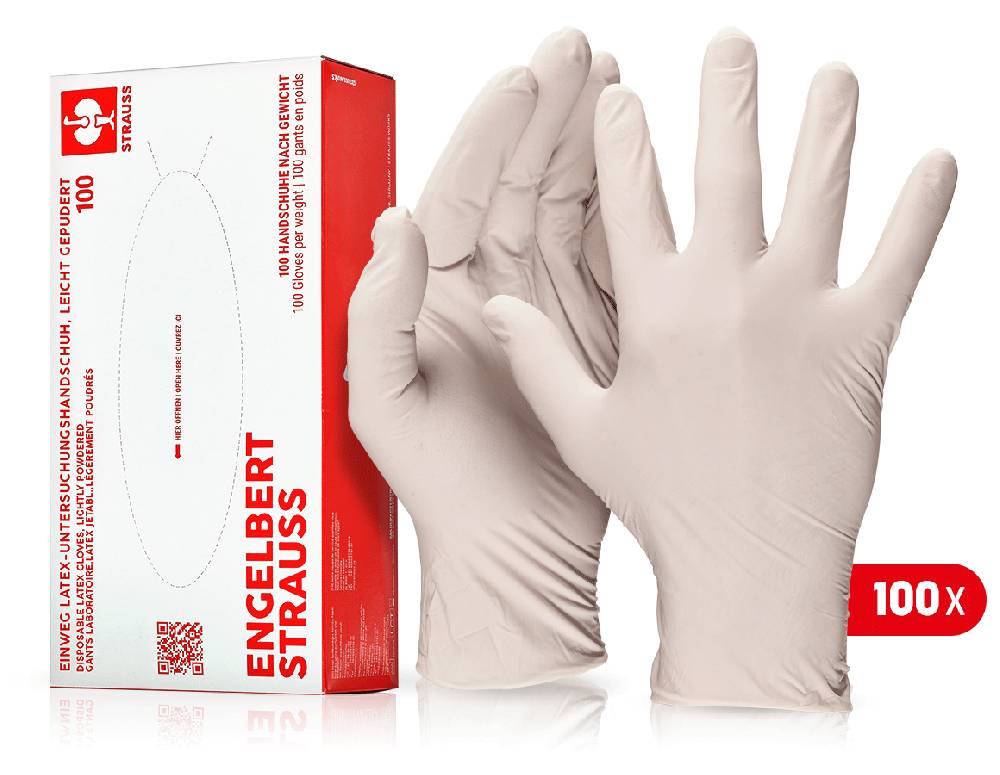 Strauss Einweg Latex-Untersuchungshandsch.,leicht gepudert Meist gekauft