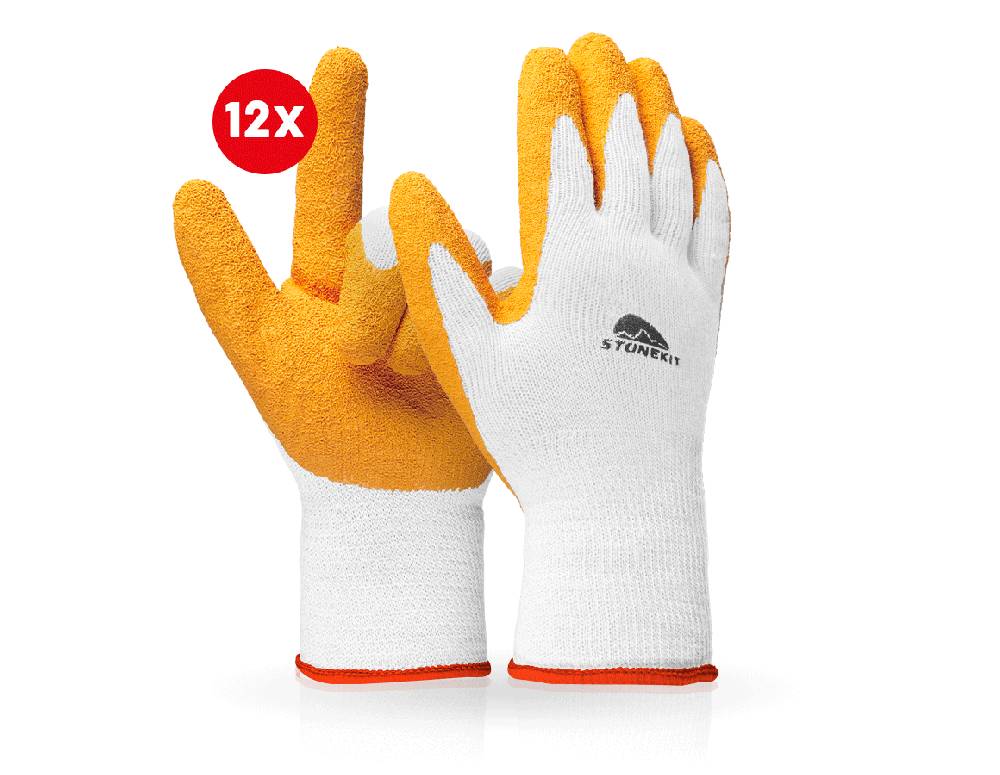 Strauss Latex-Strickhandschuhe Eco-Grip II, 12er Pack Nur für heute