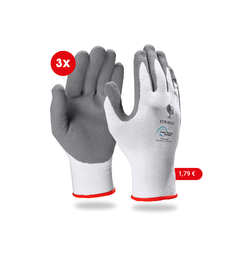 Strauss e.s. Nitrilschaum-Handschuhe recycled, 3 Paar Speichern exportieren