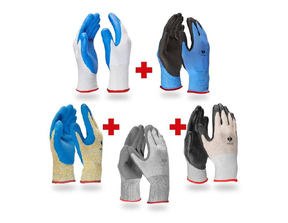 Strauss TEST-SET: Handschuhe Schnittschutz Lagerräumung