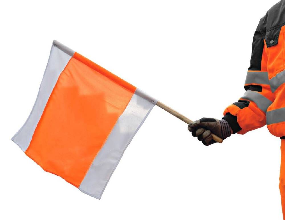 Strauss Warnflagge Auslauf
