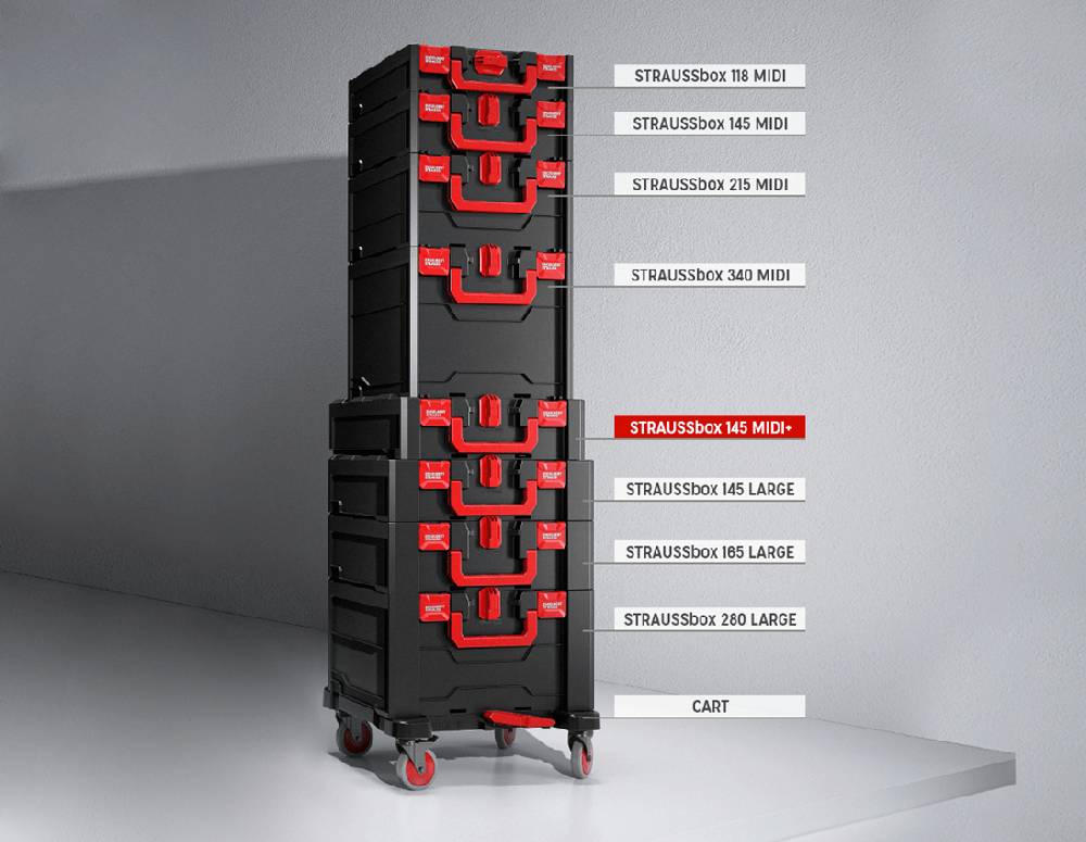 Strauss Ratch-Tech Satz, gerade in STRAUSSbox 145 midi+ Versandkostenfrei