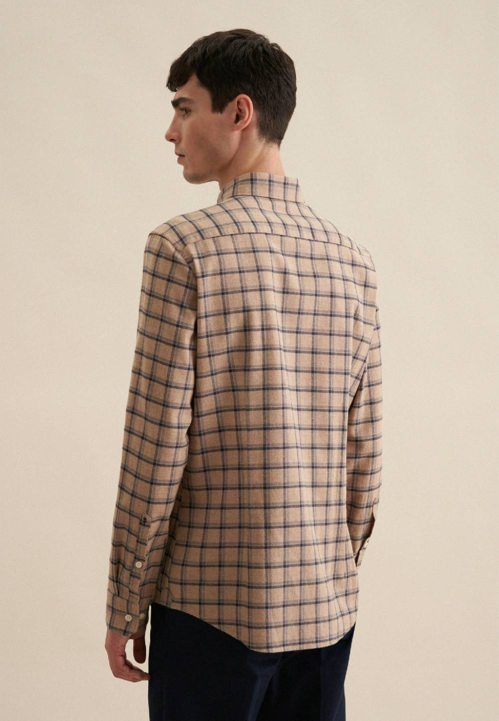 Studio Seidensticker Flanell Casual Hemd in Slim mit Button-Down-Kragen Muttertagsangebot
