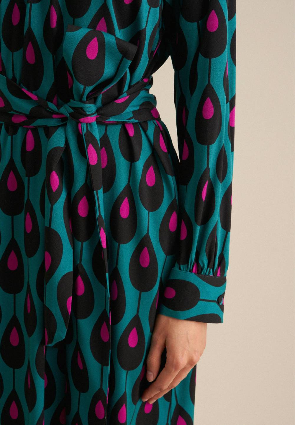 Studio Seidensticker Twill Midi Kleid Zeitlich begrenztes Angebot